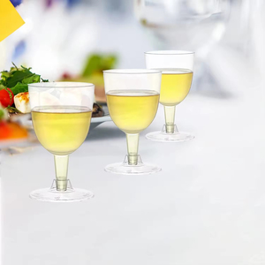 Flûtes à champagne jetables en plastique transparent PS de 200 ml, gobelets à dessert, verres à vin pour fête, mariage - Product Image 3