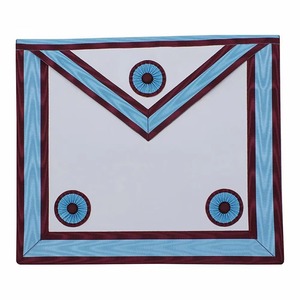 Delantal de Maestro de la Orden de la Insignia Real y Maestros Selectos, según el Reglamento Inglés - Morado con Flecos Dorados - Product Image 2