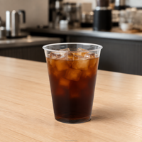 Gobelet jetable moderne en PP transparent de qualité alimentaire 288 ml (10 oz) pour boissons froides et jus, léger, empilable, avec logo personnalisé