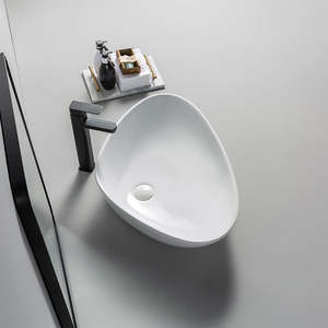 Lavabo de salle de bain en céramique, Unique, Triangle, Art du visage, hôtel étoile, bacia de banheiro, table, Lavabo - Product Image 3