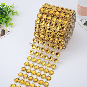 Vente en gros de 10mm rouleaux de chaîne en <span class=keywords><strong>maille</strong></span> pliable en plastique à coudre avec strass dos en argent <span class=keywords><strong>or</strong></span> rouleaux de tube en <span class=keywords><strong>maille</strong></span> en gros - Product Image 4
