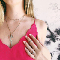 Collar con Colgante de Estrella de Circonita Cúbica Multicolor, Joyería Diaria Gemnel