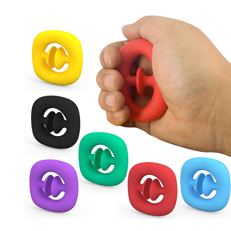 Amazon hot sale cheap rainbow color squeeze silicone fidget toy for adult kid