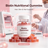 Biotine Gummies voor haar, huid & nagels - voedingssupplement voor volwassenen - natuurlijk en suikervrij