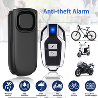 Alarme antivol sans fil pour moto et vélo en ABS, capteur de vibration, klaxon, portée 50-80M, 3 niveaux de volume, étanche IP65