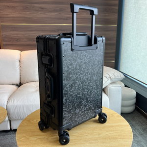 Valise <span class=keywords><strong>cabine</strong></span> noire à roulettes en aluminium, best-seller, personnalisable, 20/24 pouces - Product Image 6