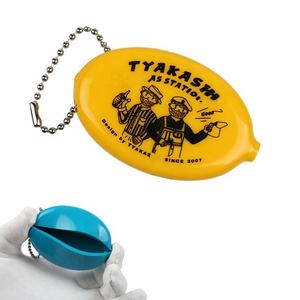 Porte-monnaie en PVC à motif de dessin animé en gros <span class=keywords><strong>Mini</strong></span> porte-monnaie ovale en silicone Fermeture ouverte Sac à monnaie portable Porte-monnaie promotionnel - Product Image 3