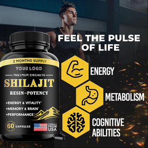 High Potency Extra Strength Shilajit <strong>Capsules</strong> To Boost Energy Performance <strong>Men</strong> Health Shilajit Pill Mineral Supplements - Product Image 5