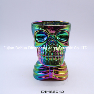 Oem hộp sọ con heo đất gốm con người đầu trang trí đồ trang trí con heo đất ngân hàng tiết kiệm tiền hộp cho trẻ em - Product Image 6