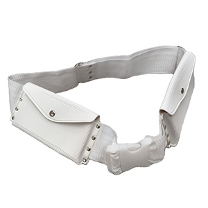 Blanc musulman hommes Ihram <span class=keywords><strong>ceinture</strong></span> pour pèlerinage bon prix tissu pour boucle <span class=keywords><strong>avec</strong></span> résine <span class=keywords><strong>deux</strong></span> poches fer imprimé Logo - Product Image 1