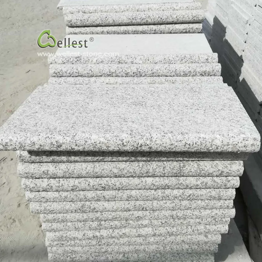 Заводская цена, G603, серый гранит, L-образная форма, противоскользящий край для бассейна