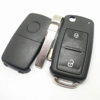 202AD 2B coque de clé de voiture à distance pour les modèles VW Volkswagen Compatible Bora Golf 4/5/6 Polo Bora Touran clé pliante vierge à 2 boutons