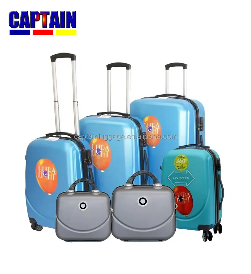 도매 복근 여행 트롤리 수하물 확장 가능한 ABS 폴리 카보네이트 가방 인도 및 두바이 시장을위한 여행 가방 세트