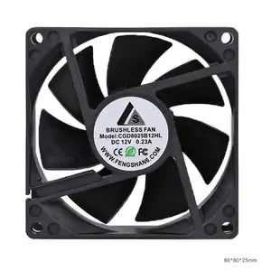 Schuine Fan Blade 80*80*25Mm High Flow 12V 24V 48V Axiale 8025 Borstelloze dc Blower Fan Fan Borstelloze