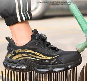 Лидер продаж: Промышленные защитные рабочие ботинки из синтетических материалов, модные, дышащие, легкие, летние, спортивные, со стальным носком - Product Image 2