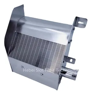Kotak filtrasi logam layar filter perawatan kotoran coanda 316L baja tahan karat berbentuk V