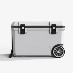 High Performance Hard Insulated Cooler Box 50L Capacity Coolers With Wheels