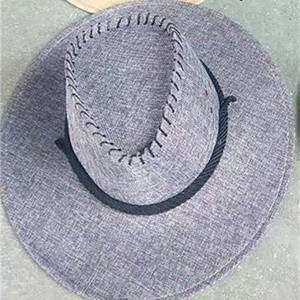 <b>Summer</b> Unisex Cowboy <b>Hat</b> 100% Polyester Embossed Sun <b>Hat</b> Casual Beach & Riding <b>Hat</b> - Product Image 5