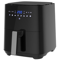 Grill d'affichage LCD populaire Certification Ce Gs Friteuse à air numérique à usage domestique 5L avec écran tactile