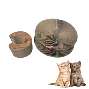 Rascador de gato de órgano mágico plegable, tablero interactivo para rascar gatos, cartón corrugado, juguete para mascotas