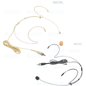 Micrófono de gancho de oreja Dual Pro para ew100 sk100 G2 G3 <span class=keywords><strong>G4</strong></span>, paquete de correa inalámbrica, Microfone, bloqueo de 3,5mm, MiCWL B40 - Product Image 1