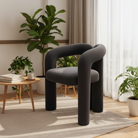 Chaise de salle à manger en cuir PU de luxe nordique, design moderne en velours crème, durable, pour salon et salle à manger