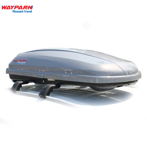 Waterproof High Quality Dual Side Open capacity 370L black Roof Box ABS Plastic black small Car Roof Box
