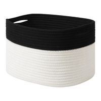 Panier de rangement en corde de coton, organiseur de bureau, boîte de rangement pour jouets, en tissu, multifonctionnel, pliable, grande capacité, modèle