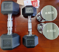 Mancuernas Ajustables Hexagonales MsCustom, Ligeras, Antideslizantes, de Hierro Fundido con Revestimiento de Goma, Equipo de Gimnasio en Casa para Entrenamiento de Fuerza