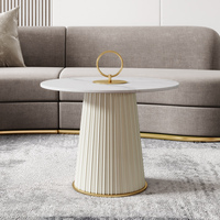 Table basse en marbre blanc, petite table basse vintage