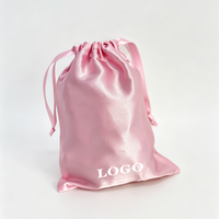 Ensemble de bonnet et pochette en satin soyeux personnalisable, double couche de luxe, pour accessoires capillaires en satin haut de gamme