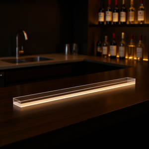 Estante para Whisky de Acrílico con Iluminación LED de 60 Pulgadas, Estante para Bar en Casa, Juego de Servicio de Bebidas, Diseño Minimalista - Product Image 2