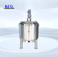 Cuve de mélange en acier inoxydable de 500 L avec agitateur et moteur pour applications chimiques et alimentaires liquides