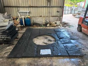 <span class=keywords><strong>Prix</strong></span> usine G654 granit gris foncé naturel fendu champignon pierre mur roche <span class=keywords><strong>brut</strong></span> face rugueuse revêtement aménagement paysager panneau couverture - Product Image 4