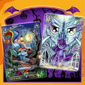 Carta <span class=keywords><strong>de</strong></span> Batalla Oficial Original <span class=keywords><strong>de</strong></span> Nightmare Night, Juego <span class=keywords><strong>de</strong></span> Cartas Coleccionables My Little Ponys, Momento Desordenado, Fantasía, País <span class=keywords><strong>de</strong></span> las Maravillas - Product Image 4