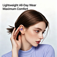 Écouteurs intra-auriculaires à clip ouvert avec affichage LED, étui de chargement BT5.4, autonomie 3,5-5h, Type-C, ajustement sans pression, 3 couleurs, pour le gaming, le bureau, les voyages et la gym