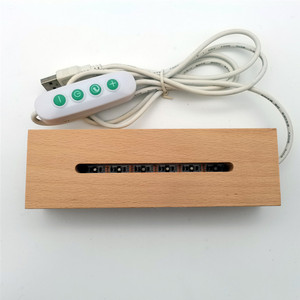 Bán buôn 3D hình chữ nhật LED ánh sáng ban đêm cơ sở dưới chuyển đổi chuyển đổi pin hoạt động <span class=keywords><strong>E27</strong></span> GU10 Đèn chủ cho gỗ ánh sáng ban đêm - Product Image 2