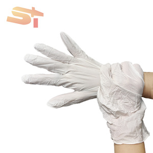 SIKE Guantes de Trabajo Desechables de Nitrilo, 100 Piezas, Blancos, Antideslizantes, Sin Polvo, Sin Silicona, Dedos Texturizados, Para Uso en Caja Seca - Product Image 3