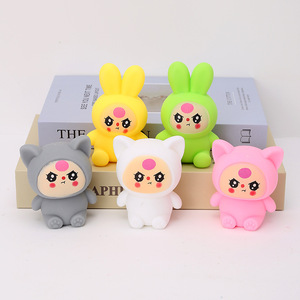 <b>Cute</b> Baby <b>Bear</b> Squishy Toy TPR Flour Stress Relief Sensory Fidget Adorable Rabbit Relaxation Squeeze Toy for Kids - Product Image 4