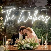 Letrero LED de Neón Personalizado para Boda, Luz Personalizada para Fondo de Recepción de Novios, Decoración para Aniversario, Compromiso o Fiesta