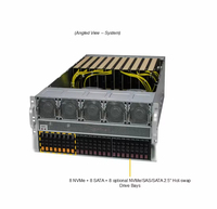 Serveur hybride GPU AI Edge-to-Cloud 10-GPU 5U en rack SYS-521GE-TNRT avec double processeur Xeon Scalable pour l'IA distribuée