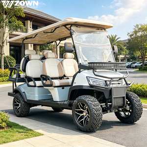 Voiturette de golf électrique utilitaire à forte capacité de charge, équipée d'un coffre de rangement arrière, pour la gestion hôtelière et les patrouilles dans les parcs - Product Image 1