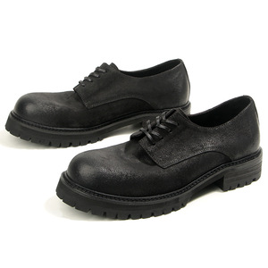 Chaussures en cuir épaisses à bout rond et semelle épaisse, style rétro pour homme, en daim marron, style automne, tailles 38-44 - Product Image 4