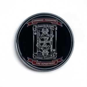 Custom Round Fire Department <strong>Coin</strong>, Antique Silver &amp; Baking Paint Craft, Budget-Friendly - Product Image 1