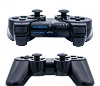 Manette sans fil PS-3, joystick à fonctions complètes, barre lumineuse, double moteur à vibration, gyroscope, PS3 Slim pour PC, jeux mobiles avec logo