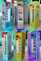 Distributeur automatique intelligent combiné avec écran tactile pour boissons et en-cas, acceptant plusieurs modes de paiement sans espèces, 24h/24 et 7j/7, pour centres commerciaux, bureaux et écoles