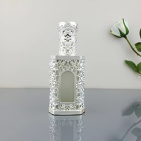 Vente en gros de flacons de parfum vides en verre carrés de luxe de 25 ml avec boîte, vaporisateur d'huile rétro vintage pour parfum et huile essentielle