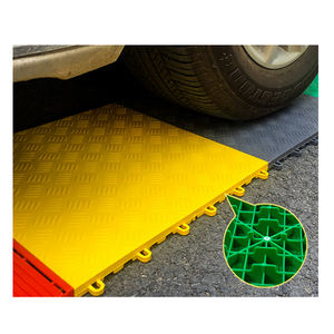 Checker Plate Pattern Showroom Piso Plástico Enclavamiento Reparación de automóviles Taller Baldosas PP Piso de garaje 400G - Product Image 1