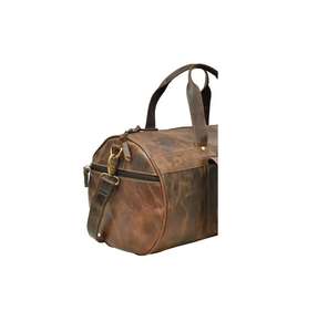 Sac de voyage en cuir véritable pour homme et femme, sac à vêtements, meilleur bagage à main en cuir véritable, fournisseurs indiens pour unisexe - Product Image 2