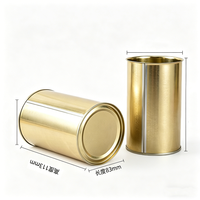 Boîtes métalliques mates pour boissons 83*113mm, qualité alimentaire, rondes, vides, avec couvercle facile à ouvrir, personnalisables
